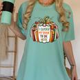 I Closed My Book To Be Here Fall Pumpkin Women's Comfort Colors T-Shirt Violet I Closed My Book To Be Here Fall Pumpkin Women's Comfort Colors T-Shirt Violet