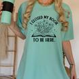 I Closed My Book To Be Here Book Lover Floral Reading Woman Women's Comfort Colors T-Shirt Violet
