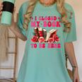 I Closed My Book To Be Here Valentines Book Lover Bookish Women's Comfort Colors T-Shirt Violet