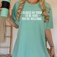 I Closed My Book To Be Here You'Re Welcome Saying Women's Comfort Colors T-Shirt Violet I Closed My Book To Be Here You'Re Welcome Saying Women's Comfort Colors T-Shirt Violet