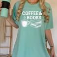 Coffee & Books Women's Comfort Colors T-Shirt Violet