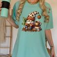Coffee And Book Reading Accessories For Book Lovers Gnome Women's Comfort Colors T-Shirt Violet Coffee And Book Reading Accessories For Book Lovers Gnome Women's Comfort Colors T-Shirt Violet