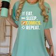 Comic Book Comic Stuff & Accessories -Adult Small Modern Letter Print Crew Collar Short Sleeve T-Shirt Women's Comfort Colors T-Shirt Violet