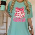 Coquette Bow All Booked For Valentines Teacher Book Women's Comfort Colors T-Shirt Violet