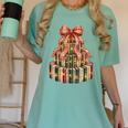 Coquette Christmas Book Tree Xmas Lights Librarian Teacher Women's Comfort Colors T-Shirt Violet Coquette Christmas Book Tree Xmas Lights Librarian Teacher Women's Comfort Colors T-Shirt Violet
