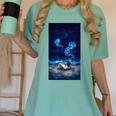 Cosmic Botanical Book Lover Reading Women's Comfort Colors T-Shirt Violet