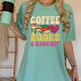 Crochet Coffee Reading Books Crocheter Crocheting Women's Comfort Colors T-Shirt Violet Crochet Coffee Reading Books Crocheter Crocheting Women's Comfort Colors T-Shirt Violet