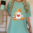 Cute Beanie Ghost Bookworm Cozy Book Reading Halloween Women's Comfort Colors T-Shirt Violet Cute Beanie Ghost Bookworm Cozy Book Reading Halloween Women's Comfort Colors T-Shirt Violet