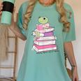 Cute Book Lover Frog Pretty Girls Read Books Kawaii Reading Women's Comfort Colors T-Shirt Violet Cute Book Lover Frog Pretty Girls Read Books Kawaii Reading Women's Comfort Colors T-Shirt Violet