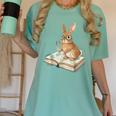 Cute Bunny Reading Book Glasses Bookworm Women's Comfort Colors T-Shirt Violet