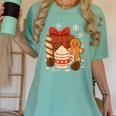 Cute Christmas Books Gingerbread Xmas Book Lover Teacher Women's Comfort Colors T-Shirt Violet Cute Christmas Books Gingerbread Xmas Book Lover Teacher Women's Comfort Colors T-Shirt Violet