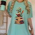 Cute Dragon Reading Book Bookworm Dragons And Books Women's Comfort Colors T-Shirt Violet Cute Dragon Reading Book Bookworm Dragons And Books Women's Comfort Colors T-Shirt Violet