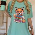 Cute Fox Read More Be Kind Stay Weird Reader Geek Book Lover Women's Comfort Colors T-Shirt Violet Cute Fox Read More Be Kind Stay Weird Reader Geek Book Lover Women's Comfort Colors T-Shirt Violet