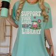 Cute Frog Support Your Local Library Librarian Book Lover Women's Comfort Colors T-Shirt Violet Cute Frog Support Your Local Library Librarian Book Lover Women's Comfort Colors T-Shirt Violet
