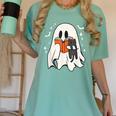 Cute Ghost Reading Book Spooky Season Halloween Costume Kids Women's Comfort Colors T-Shirt Violet Cute Ghost Reading Book Spooky Season Halloween Costume Kids Women's Comfort Colors T-Shirt Violet