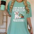 Cute Glasses Read Books & Pet My Maltese Lover Women's Comfort Colors T-Shirt Violet