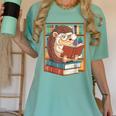 Cute Hedgehog Book Nerd Women's Comfort Colors T-Shirt Violet Cute Hedgehog Book Nerd Women's Comfort Colors T-Shirt Violet