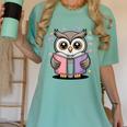Cute Reading Owl Book Lover Teacher Librarian Bookworm Women's Comfort Colors T-Shirt Violet Cute Reading Owl Book Lover Teacher Librarian Bookworm Women's Comfort Colors T-Shirt Violet