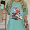 Cute Reading Seal On Books Book Lover Women's Comfort Colors T-Shirt Violet