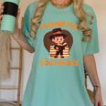 Cute Thanksgiving Teacher Librarian Thankful Reading Books Women's Comfort Colors T-Shirt Violet