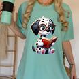 Dalmatian Reading a Book Dog Women's Comfort Colors T-Shirt Violet Dalmatian Reading a Book Dog Women's Comfort Colors T-Shirt Violet