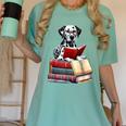 Dalmatian Reading Books Matching Bookworm Readers Librarian Women's Comfort Colors T-Shirt Violet Dalmatian Reading Books Matching Bookworm Readers Librarian Women's Comfort Colors T-Shirt Violet