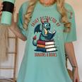 Dark Romance Romantasy Easily Distracted By Dragons & Books Women's Comfort Colors T-Shirt Violet