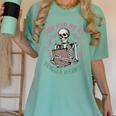 Dark Romance Had Me At Trigger Warning Skeleton Smutt Book Women's Comfort Colors T-Shirt Violet Dark Romance Had Me At Trigger Warning Skeleton Smutt Book Women's Comfort Colors T-Shirt Violet