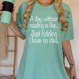 A Day Without Reading Is Like Book Readers Women's Comfort Colors T-Shirt Violet A Day Without Reading Is Like Book Readers Women's Comfort Colors T-Shirt Violet