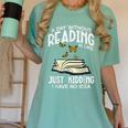 Day Without Reading Read Librarian Book Men Women Kids Women's Comfort Colors T-Shirt Violet