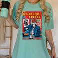 Dead Roast Coffee Comic Book Cover Style Skeleton Barista Women's Comfort Colors T-Shirt Violet Dead Roast Coffee Comic Book Cover Style Skeleton Barista Women's Comfort Colors T-Shirt Violet