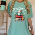 Dear Santa More Book Please Christmas Book Librarian Women's Comfort Colors T-Shirt Violet