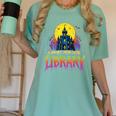 Death Gothic Support Your Local Library Lovers Book Women's Comfort Colors T-Shirt Violet