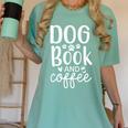Dog Book And Coffee Fun Typographic Premium Tri-Blend Women's Comfort Colors T-Shirt Violet Dog Book And Coffee Fun Typographic Premium Tri-Blend Women's Comfort Colors T-Shirt Violet