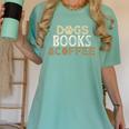 Dogs Books & Coffee Women's Comfort Colors T-Shirt Violet