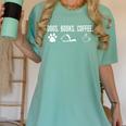 Dogs Books Coffee Coffee Dogs Lover Reading Books Women's Comfort Colors T-Shirt Violet