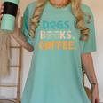 Dogs Books Coffee Reading Book Lover Women's Comfort Colors T-Shirt Violet Dogs Books Coffee Reading Book Lover Women's Comfort Colors T-Shirt Violet