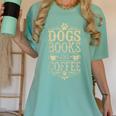 Dogs Books And Coffee Women's Comfort Colors T-Shirt Violet