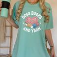 Dogs Books And Yarn Crocheting Women's Comfort Colors T-Shirt Violet