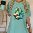 Dragon With Book Women's Comfort Colors T-Shirt Violet Dragon With Book Women's Comfort Colors T-Shirt Violet