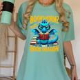 Dragon Bookworm Please I'm A Book Dragon Women's Comfort Colors T-Shirt Violet Dragon Bookworm Please I'm A Book Dragon Women's Comfort Colors T-Shirt Violet