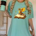 Dragon Fantasy Book Lover Bookish Reader Bookworm Wildflower Women's Comfort Colors T-Shirt Violet Dragon Fantasy Book Lover Bookish Reader Bookworm Wildflower Women's Comfort Colors T-Shirt Violet