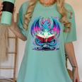Dragon Reading Book Lover Women's Comfort Colors T-Shirt Violet Dragon Reading Book Lover Women's Comfort Colors T-Shirt Violet