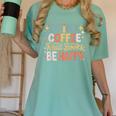 Drink Coffee Read Books Be Happy Aesthetic Quote Women's Comfort Colors T-Shirt Violet