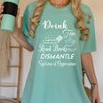 Drink Tea Read Books Dismantle Systems Of Oppression Women's Comfort Colors T-Shirt Violet Drink Tea Read Books Dismantle Systems Of Oppression Women's Comfort Colors T-Shirt Violet