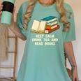 Drink Tea And Read Books Reading Bookworm Literature Women's Comfort Colors T-Shirt Violet