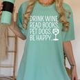 Drink Wine Read Books Pet Dogs Book Lover Dog Mom Premium Tri-Blend Women's Comfort Colors T-Shirt Violet Drink Wine Read Books Pet Dogs Book Lover Dog Mom Premium Tri-Blend Women's Comfort Colors T-Shirt Violet