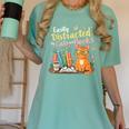 Easily Distracted By Cats And Books Book & Cat Lover Women's Comfort Colors T-Shirt Violet Easily Distracted By Cats And Books Book & Cat Lover Women's Comfort Colors T-Shirt Violet