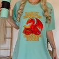 Easily Distracted By Dragons And Books Reading Women's Comfort Colors T-Shirt Violet