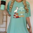 Easily Distracted By Goats And Books Goats And Book Reading Women's Comfort Colors T-Shirt Violet